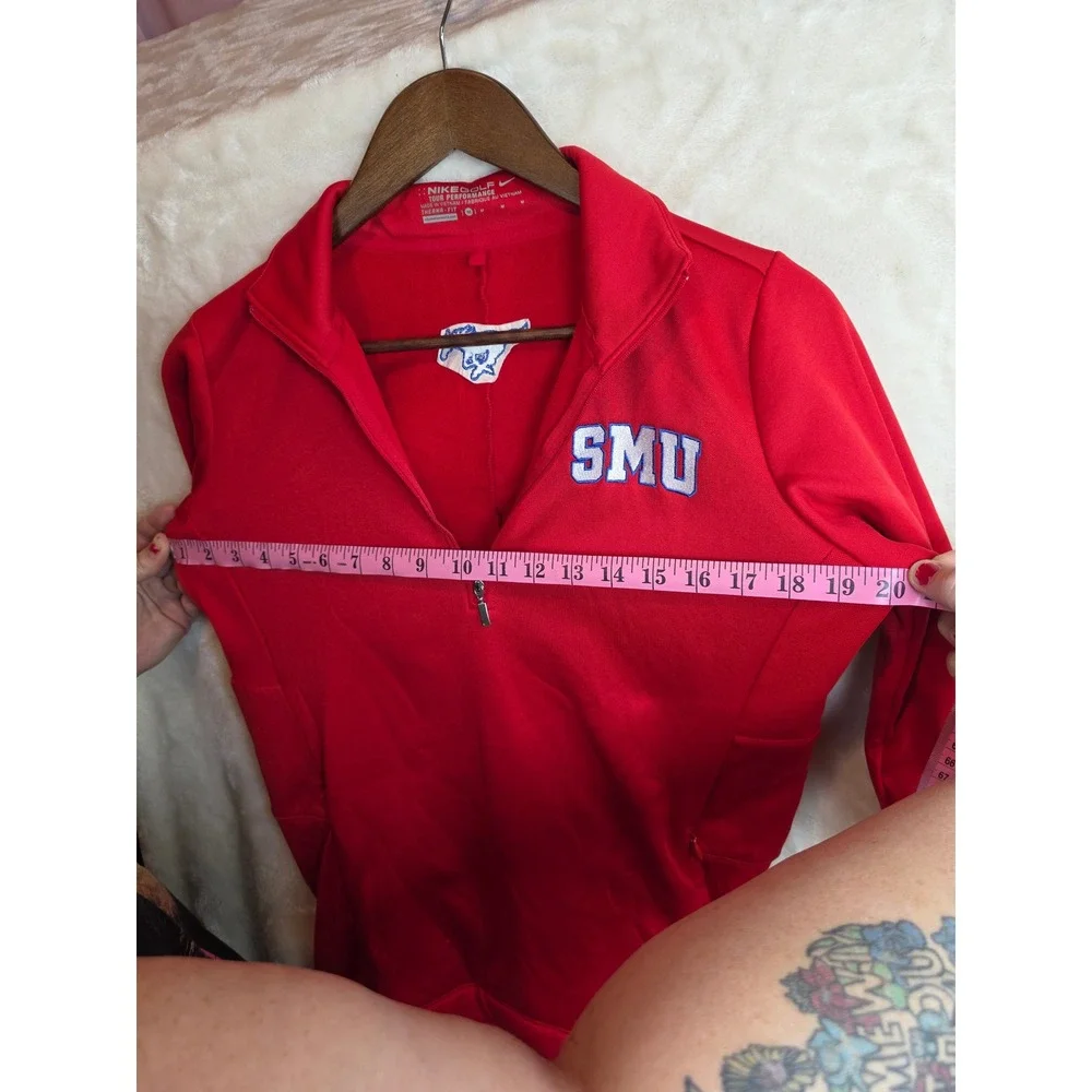 Nike Golf‎ SMU Mustangs Therma-FIT Half Zip Pullover Red Mens Medium Collegiate